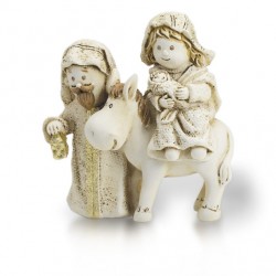 Fuga para o Egito Bege C/ Dourado 9cm Fuga para o Egito Bege C/ Dourado 9cm