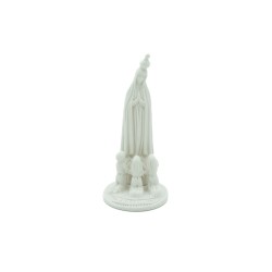 Aparição Fátima Porcelana Branca Miniatura 12cm Aparição Fátima Porcelana Branca Miniatura 12cm