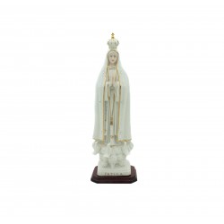 Nossa Sra.de Fátima Porcelana nº4 com Bordados - 34cm Nossa Sra.de Fátima Porcelana nº4 com Bordados - 34cm