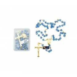 Terço de Fátima Dourado Conta Cristal Div. Cores Terço de Fátima Dourado Conta Cristal Div. Cores