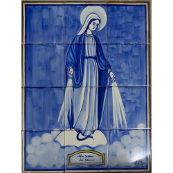 Painel de 12 Azulejos Pintados à Mão Uniforme Painel de 12 Azulejos Pintados à Mão Uniforme