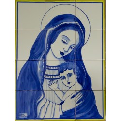 Painel de 6 Azulejos Pintados à Mão Uniforme Painel de 6 Azulejos Pintados à Mão Uniforme