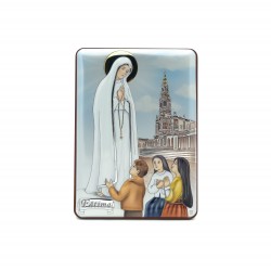 Placa Ap. Fátima + Santuário Argentada Color.22,5x17 Placa Ap. Fátima + Santuário Argentada Color.22,5x17