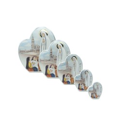 Placa Coração Aparição de Fátima Colorida Placa Coração Aparição de Fátima Colorida