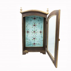 Oratório Oval Médio P. Vidro Decorado 67x39x21cm Oratório Oval Médio P. Vidro Decorado 67x39x21cm