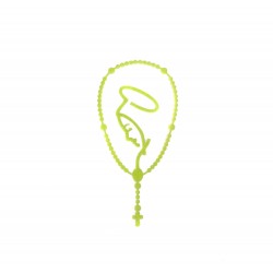 Autocolante P/ Veículo C/ Terço e Rosto de Fátima Autocolante P/ Veículo C/ Terço e Rosto de Fátima