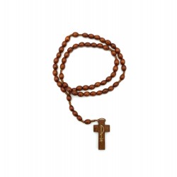 Terço de Cordão Conta Madeira Terço de Cordão Conta Madeira