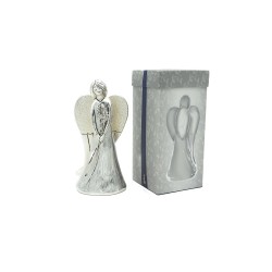 Anjo Argentado C/ Espigas 18,5cm c/ Caixa Anjo Argentado C/ Espigas 18,5cm c/ Caixa