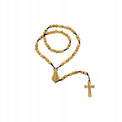 Terço Cordão Color.Conta Madeira Passador Coroada Terço Cordão Color.Conta Madeira Passador Coroada