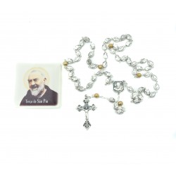 Terço do São Padre Pio C/ Oração e Cx. Ilustrada Terço do São Padre Pio C/ Oração e Cx. Ilustrada