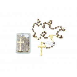 Terço de Fátima Dourado Conta Cristal Div. Cores Terço de Fátima Dourado Conta Cristal Div. Cores