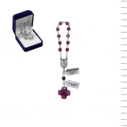 Dezena Cristal Swarovski Com Banho De Prata Lilás Dezena Cristal Swarovski Com Banho De Prata Lilás