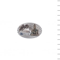 Íman Alumínio Oval Fátima e Flor