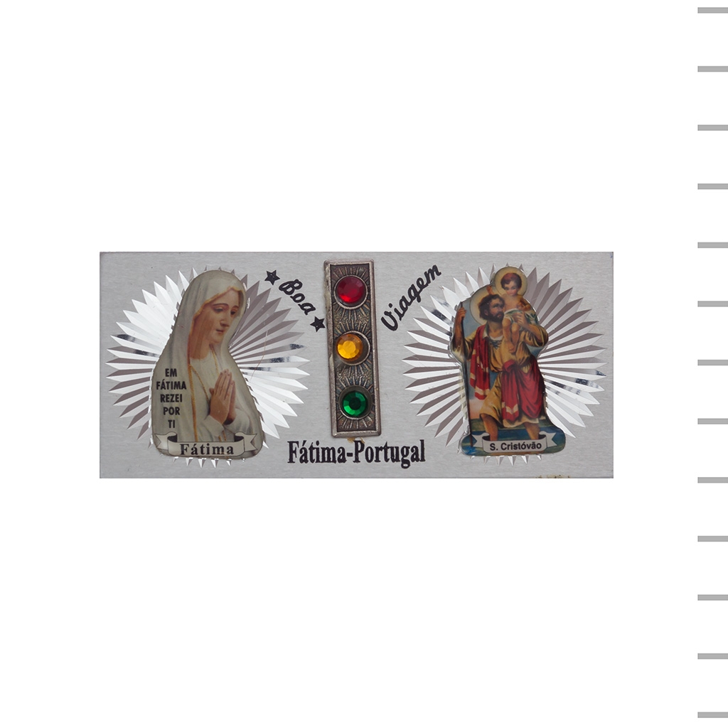 Íman Rectangular Fátima/ São Cristóvão com Semáforo