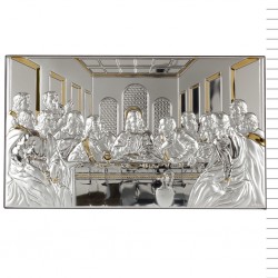 Última Ceia de Cristo Bilaminado Ouro 26*15cm Última Ceia de Cristo Bilaminado Ouro 26*15cm