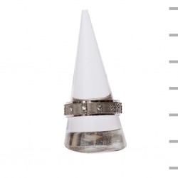 Aliança Dezena de Prata com Pedras 8,00gr Aliança Dezena de Prata com Pedras 8,00gr