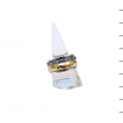 Aliança Prata 925 13,5gr Ouro 375 0,5gr 12mm Aliança Prata 925 13,5gr Ouro 375 0,5gr 12mm