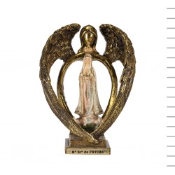 Anjo Dourado com Fátima 10cm Anjo Dourado com Fátima 10cm