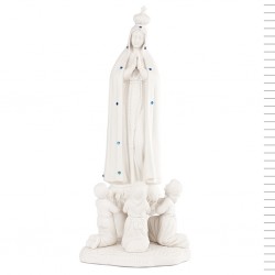 Aparição de Fátima Branca C/ Pedras 37.00cm Aparição de Fátima Branca C/ Pedras 37.00cm