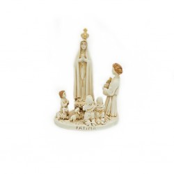 Aparição de Fátima C/ Anjo Bege 13,5cm