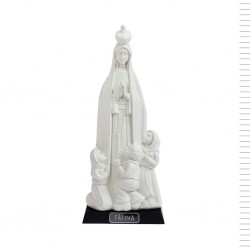 Aparição de Fátima Estilizada Porcelana Branca 33cm Aparição de Fátima Estilizada Porcelana Branca 33cm