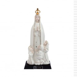 Aparição de Fátima Estilizada Porcelana Ouro 33cm Aparição de Fátima Estilizada Porcelana Ouro 33cm
