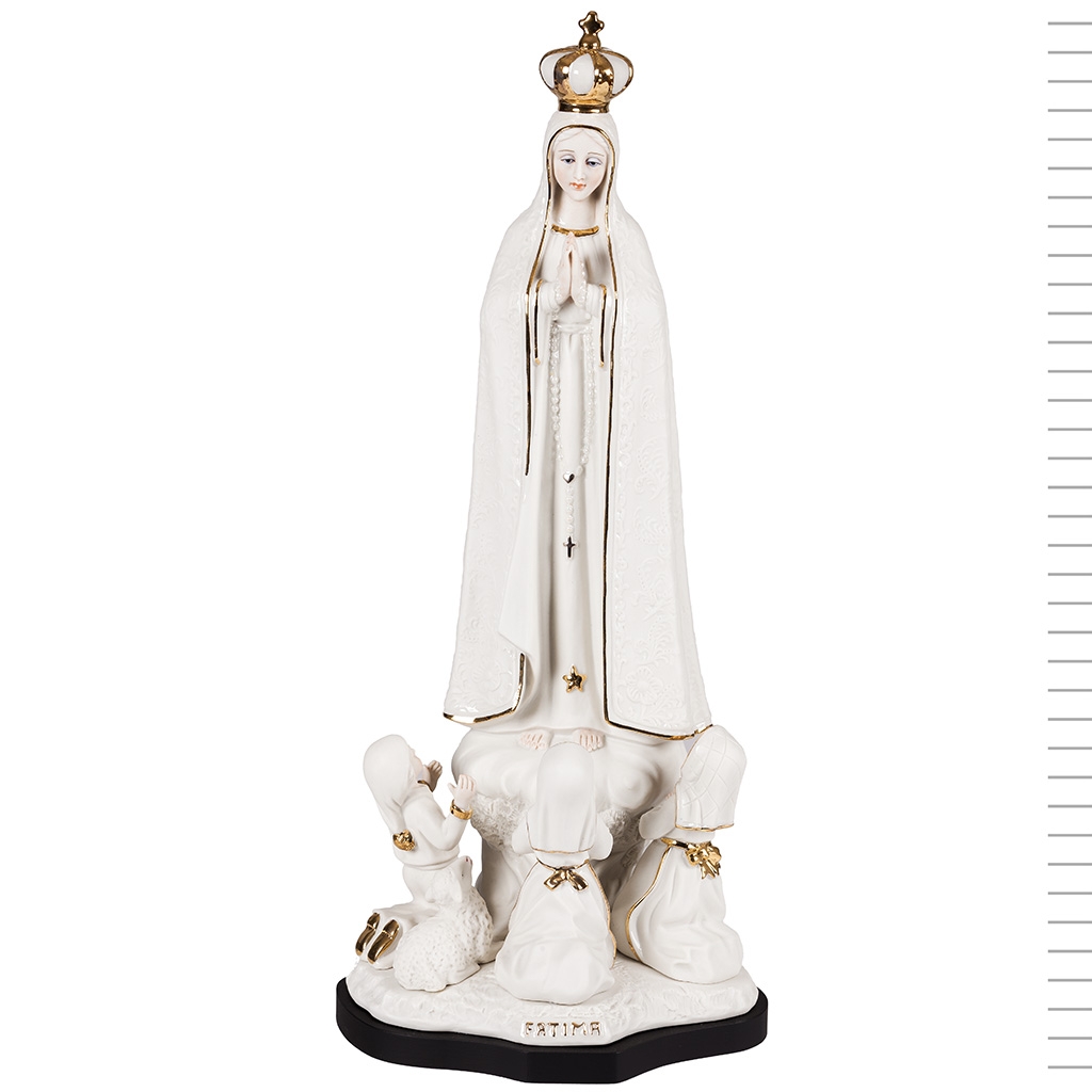 Aparição Grande Filete de Ouro e Manto Trabalhado - 42cm