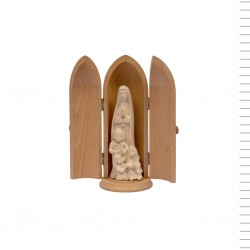 Capela com Fátima Madeira Natural 16cm Capela com Fátima Madeira Natural 16cm