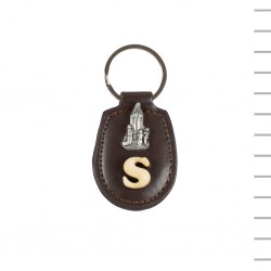 Chaveiro Cabedal C/ Fatima e Inicial Chaveiro Cabedal C/ Fatima e Inicial