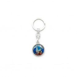 Chaveiro Colorido Redondo Fátima e São Cristóvão Chaveiro Colorido Redondo Fátima e São Cristóvão