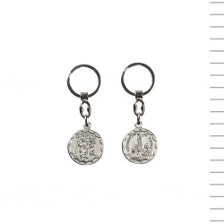 Porta Chaves Metal Redondo C/Aparição e S. Cristóvão Porta Chaves Metal Redondo C/Aparição e S. Cristóvão