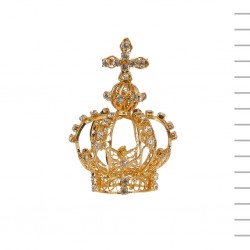 Coroa de Filigrana de Metal nº 7 com Muita Pedra 3,4 cm de Diâmetro Coroa de Filigrana de Metal nº 7 com Muita Pedra 3,4 cm de Diâmetro