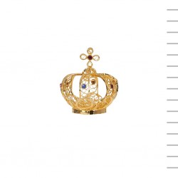 Coroa de Filigrana Metal nº 6 Com Pedras 2,9 cm Diâmetro Coroa de Filigrana Metal nº 6 Com Pedras 2,9 cm Diâmetro