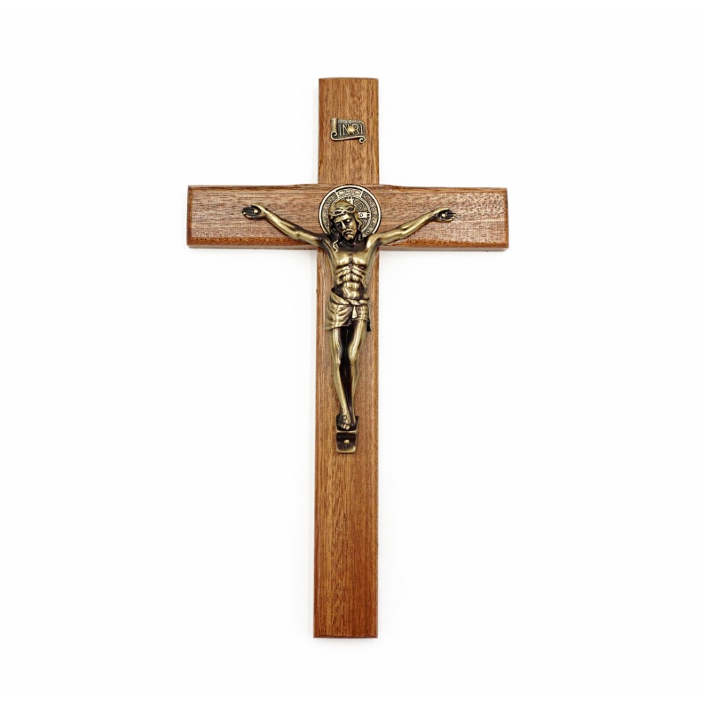 Crucifixo de Parede C/Medalha de S.Bento 28x16,5cm