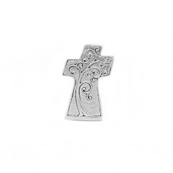 Crucifixo de Pousar Argentado Div. Motivos 9cm Crucifixo de Pousar Argentado Div. Motivos 9cm