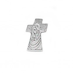 Crucifixo de Pousar Argentado Div. Motivos 9cm Crucifixo de Pousar Argentado Div. Motivos 9cm