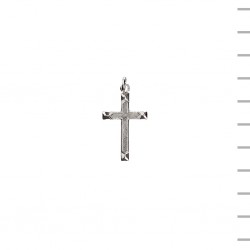 Cruz com Chapa Riscada e Lisa de Prata 925 1,2gr
