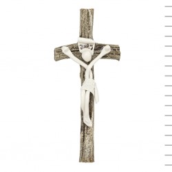 Cruz Mini Com Cristo em Grês e Porcelana Cruz Mini Com Cristo em Grês e Porcelana