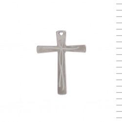 Cruz Prateada com Cristo Branco Cruz Prateada com Cristo Branco