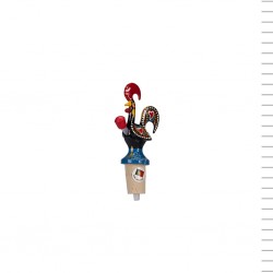 Galo de Barcelos em Metal com Rolha Vermelha Galo de Barcelos em Metal com Rolha Vermelha