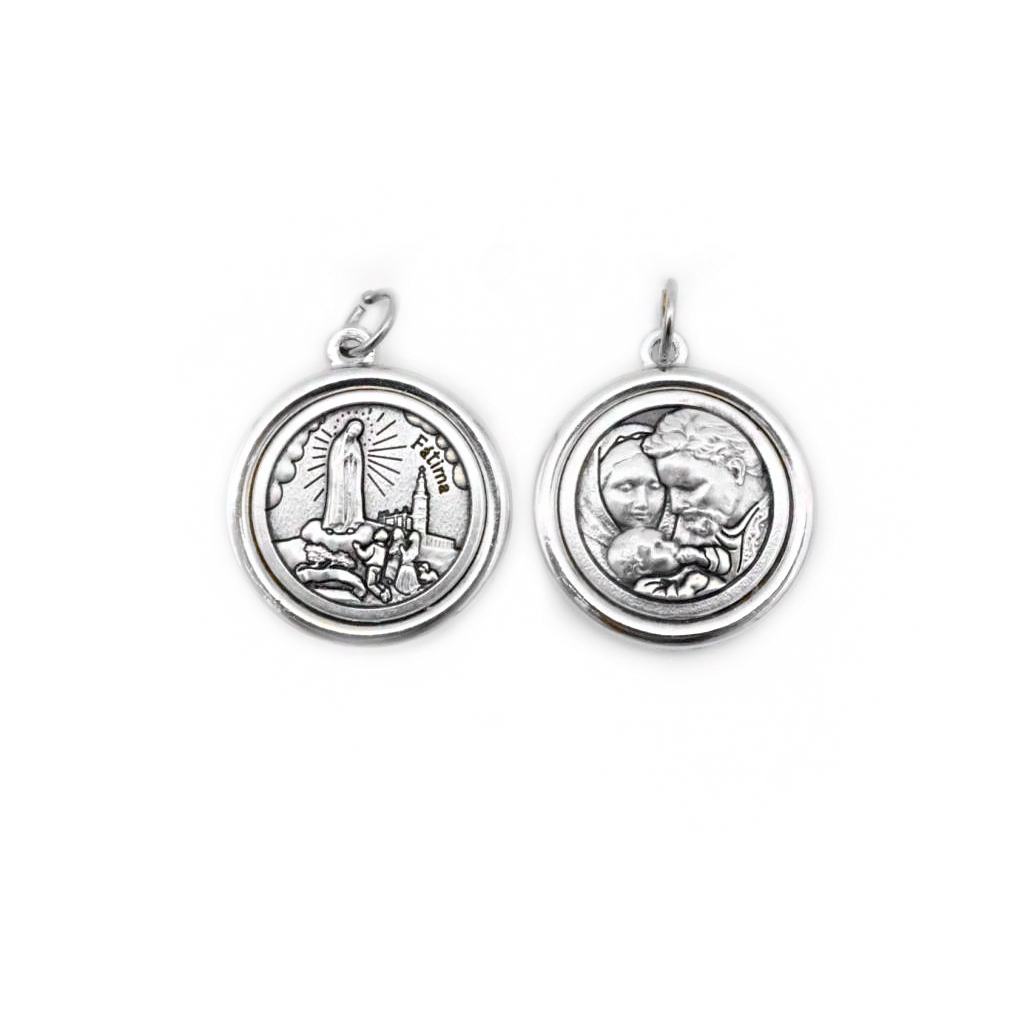 Medalha Argentada C/ Diversos Santos T23