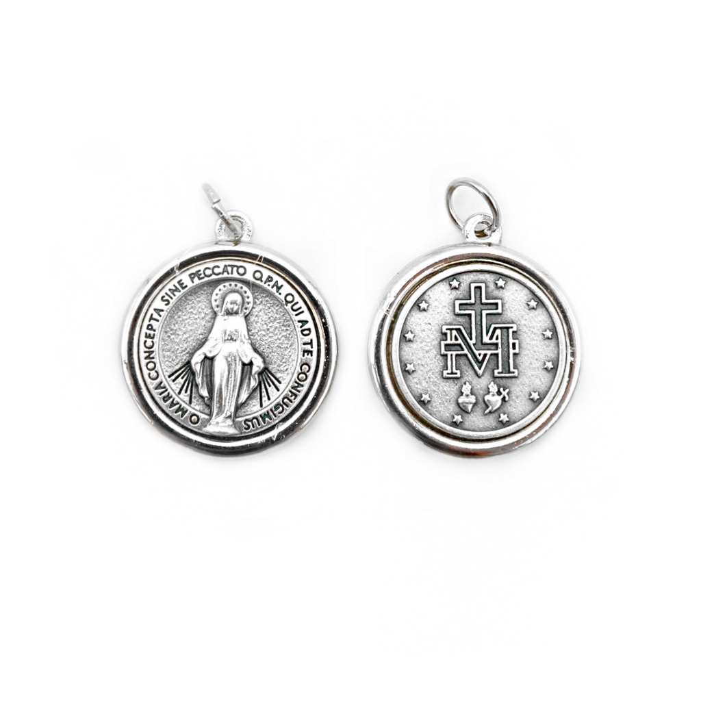 Medalha Argentada C/ Diversos Santos T23 (Nossa Senhora das Graças)