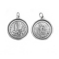 Medalha Argentada C/ Diversos Santos T30 Medalha Argentada C/ Diversos Santos T30