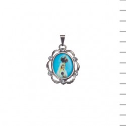 Medalha Niquelada Orla Pedras Fátima Coroada Medalha Niquelada Orla Pedras Fátima Coroada