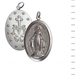 Medalha Oval Prata Milagrosa 45mm 7,50gr Medalha Oval Prata Milagrosa 45mm 7,50gr