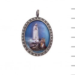 Medalha Prata e Esmalte Oval 36mm Medalha Prata e Esmalte Oval 36mm