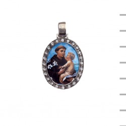 Medalha Prata e Pedras Santo António 4,50gr Medalha Prata e Pedras Santo António 4,50gr