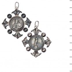 Medalha Prata Fátima Coroada 4 Bolas+ Flor 7,20gr Medalha Prata Fátima Coroada 4 Bolas+ Flor 7,20gr