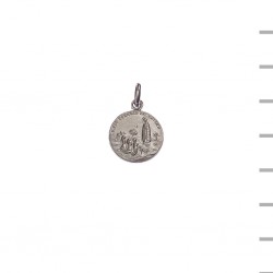 Medalha Prata N. Sra. Fátima Redonda 1,5cm 1ME Medalha Prata N. Sra. Fátima Redonda 1,5cm 1ME