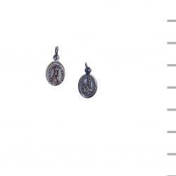 Medalha Prata Oval Fátima 13mm 1,10gr Medalha Prata Oval Fátima 13mm 1,10gr